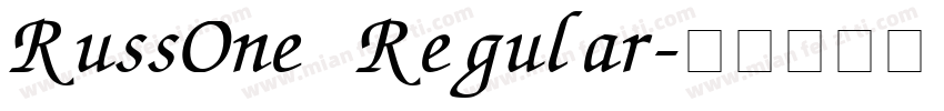 RussOne Regular字体转换